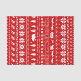 カワイカリフォルニアのクリスマス赤と白休暇 薄葉紙