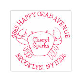 カワイカートカニアクラニラウンド差出人住所 セルフインキングスタンプ (デザイン)