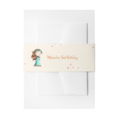 カワイガールパーソナライズされた誕生日 招待状ベリーバンド (正面例)