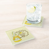 カワイガール格言&レモン ガラスコースター (アングル)