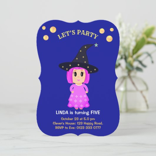 カワイガール誕生日招待状 招待状 (スタンド正面)