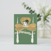 カワイガール金ゴールドシャムロックシラーグ ポストカード (スタンド正面)