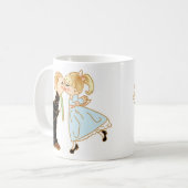 カワイキスをするトカップル コーヒーマグカップ (正面左)
