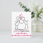 カワイキスカワイトカップルデザイン ポストカード (スタンド正面)