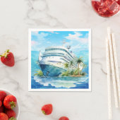 カワイクルーズ船ビーチパーティー スタンダードカクテルナプキン (インサイチュ)