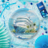 カワイクルーズ船ビーチパーティー ペーパープレート (パーティー)