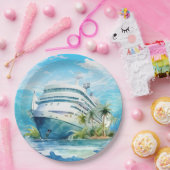 カワイクルーズ船ビーチパーティー ペーパープレート (パーティー)