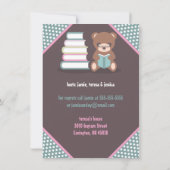 . .カワイグマが本を持ってくるベビーシャワー招待状 招待状 (裏面)