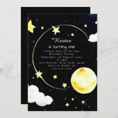 カワイコズミックチルドレン誕生日 招待状 (正面/裏面)