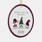 カワイコテージコア格言フォーザホリデーズマゼンタマゼンダ – セラミックオーナメント (右)