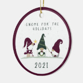 カワイコテージコア格言フォーザホリデーズマゼンタマゼンダ – セラミックオーナメント (左)