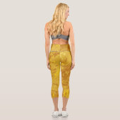 カワイコミカプリスオールオーバー金ゴールドブロンズプリント カプリレギンス (裏面)