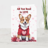 カワイコルギ犬すべて必要なバレンタイン シーズンカード (正面)