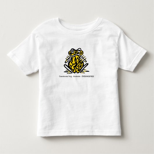 カワイコロボリーカエル – 野生生物 – 両生類 トドラーTシャツ (正面)