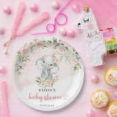 カワイサファリベビーゾウeucalyptus赤面金ゴールド ペーパープレート (パーティー)