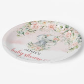 カワイサファリベビーゾウeucalyptus赤面金ゴールド ペーパープレート (アングル)