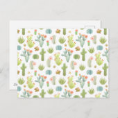 カワイサボテン立ち模様 シーズンポストカード (正面/裏面)