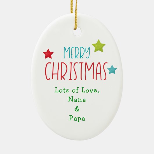 カワイサンタユニコーンインホリデーライト セラミックオーナメント (裏面)