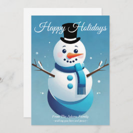 カワイザ霜の降りた雪だるまホリデーカード シーズンカード