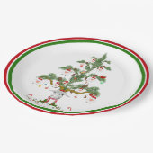 カワイシープツリーフリースナビダッド ペーパープレート (アングル)