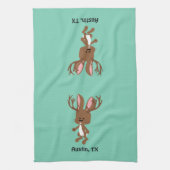 カワイジャカロープ – オースティン，テキサス州 キッチンタオル (縦)