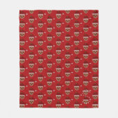 カワイスロスクリスマスホリデーフェスティバルレッド フリースブランケット (正面)