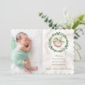 カワイスロスユーカリリースベビーシャワー サンキューカード (スタンド正面)