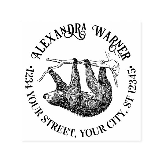 カワイズぶら下がったスロス#2ネーム差出人住所 セルフインキングスタンプ (デザイン)