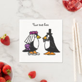 カワイズ結婚ペンギン紙ナプキンス スタンダードカクテルナプキン (インサイチュ)