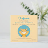 カワイタイガー – おもしろい子供の誕生日パーティの招待状 招待状 (スタンド正面)