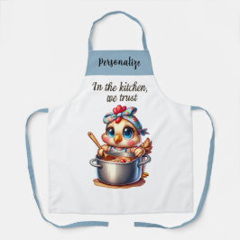 カワイチキン料理オンストーブキッチン引用文 エプロン