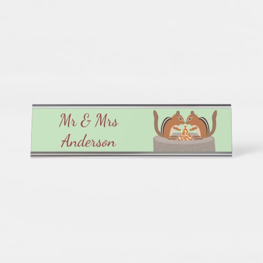 カワイチムンクス秋の結婚式カスタム デスクネームプレート (正面)