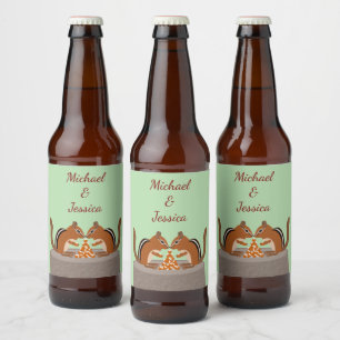 カワイチムンクス秋の結婚式カスタム ビールラベル