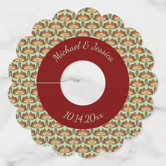 カワイチムンクス秋の結婚式カスタム ワイングラスタグ (正面)