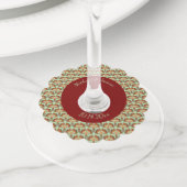 カワイチムンクス秋の結婚式カスタム ワイングラスタグ (クローズアップ)