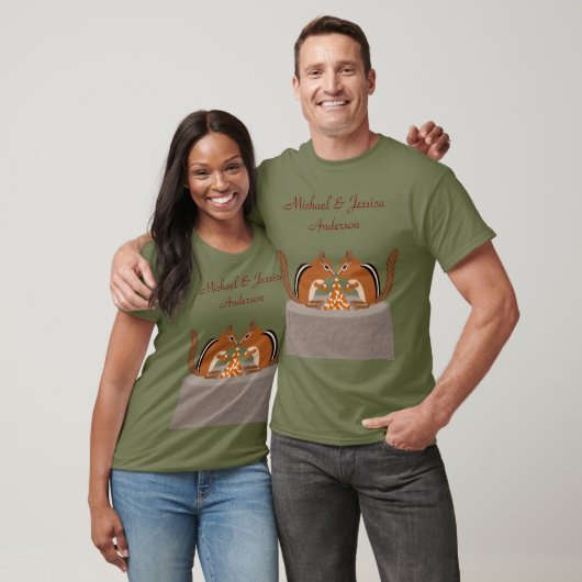 カワイチムンクス秋の結婚式カスタム Tシャツ (ユニセックス)