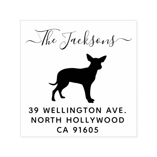 カワイチワホアドッグファミリーネーム差出人住所 セルフインキングスタンプ (デザイン)