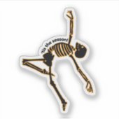 カワイティスザシーズンハロウィーン踊りスケルトン シール (正面)