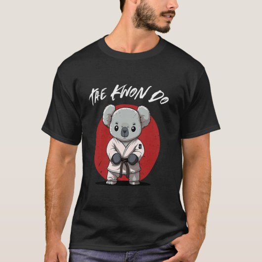 カワイテコンドコアラおもしろい- TKD韓国武術Ar Tシャツ (正面)
