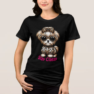 カワイテリアヨークシャーパピーステイカスタムクラシー トライブレンドTシャツ
