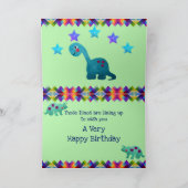 カワイディノカラフル誕生日 カード (内部)