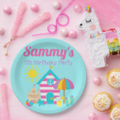 カワイトおもしろいキッズビーチサマー ペーパープレート (パーティー)