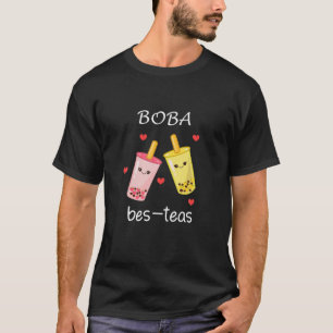 カワイトかわいいストロベリーマンゴーボババブルミルクティー Tシャツ