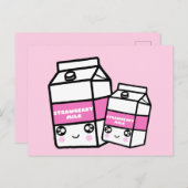 カワイトかわいいストロベリーミルクスイートデイリーグルメ ポストカード (正面/裏面)