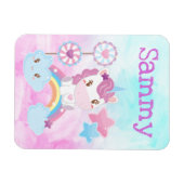 カワイトかわいいドリーミーユニコーンレインボークラウド マグネット (横)