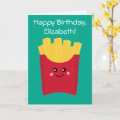 カワイトかわいいフフランスのライズと名前をカスタムする カード (黄色い花)