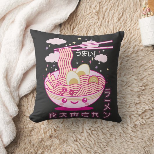 カワイトかわいいラーメンアニメラーメン女子10代 クッション (ブランケット)