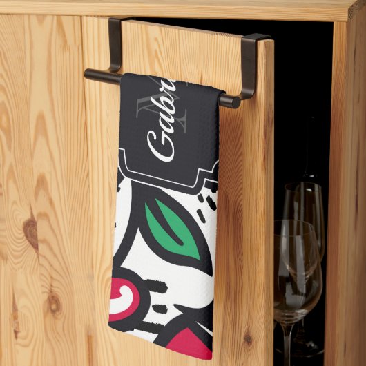 カワイトさくらんぼ キッチンタオル (三つ折り)