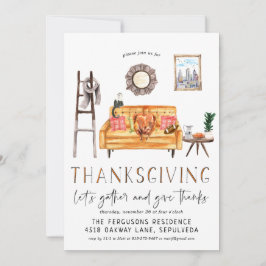カワイトな友情を与える感謝祭ディナー招待状 招待状