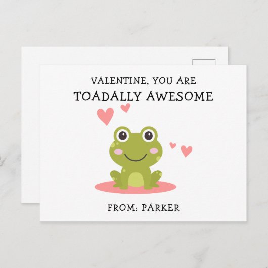 カワイトな教室素晴らしバレンタインはがき シーズンポストカード (正面/裏面)